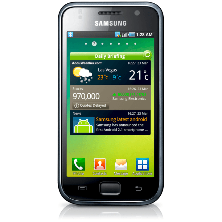 Samsung Galaxy S, prikaz naprave.